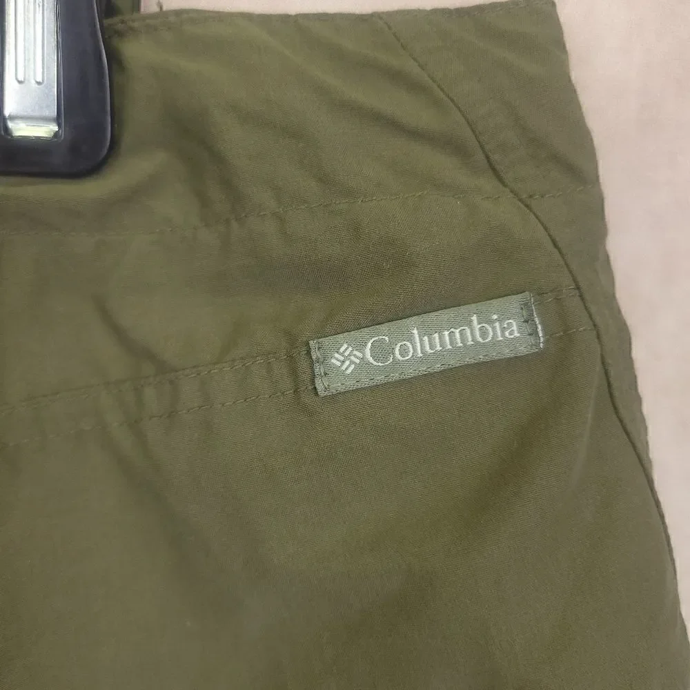 Columbia Green Cargo Utility Hiking Shorts Size Large